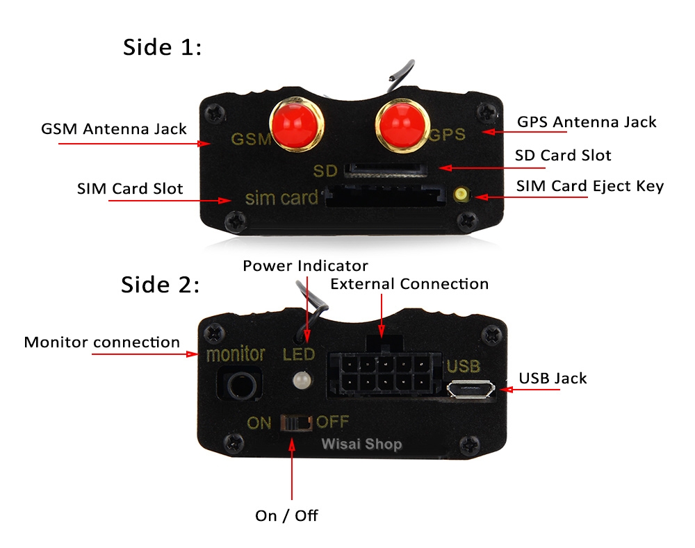อุปกรณ์ติดตามรถยนต์ GPS Tracker TK103B แถม Web Platform เพื่อดูพิกัดแบบ Real Time ฟรีตลอดอายุการใช้งาน