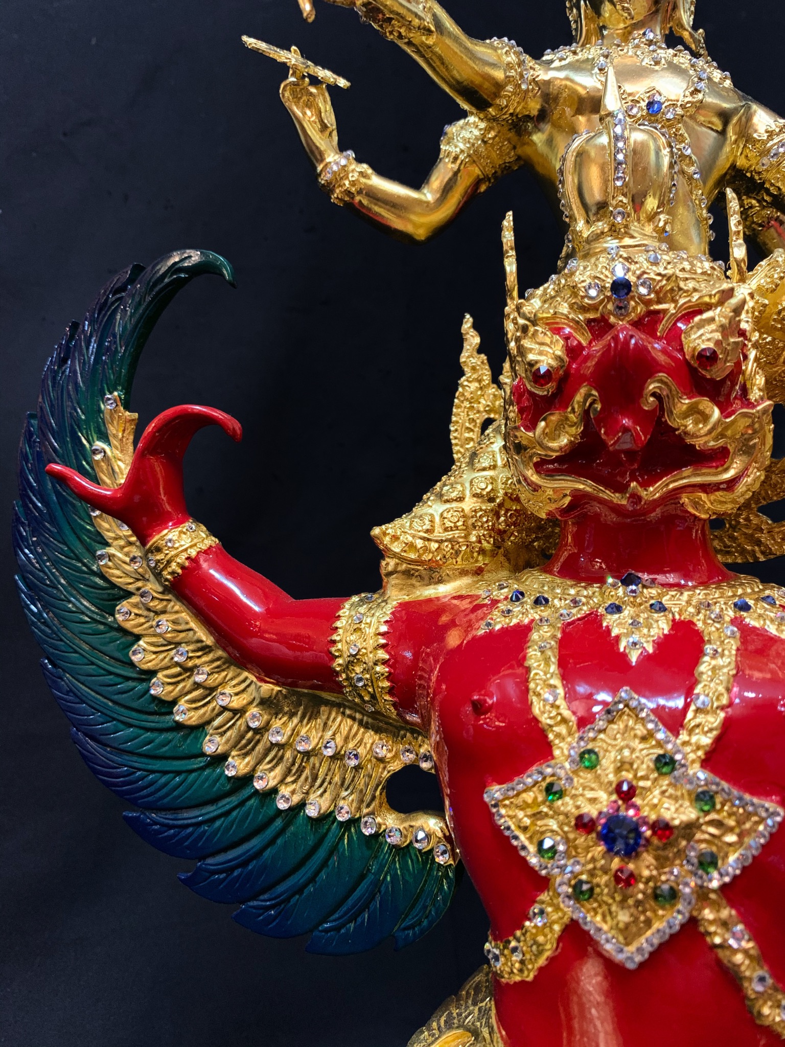 รูปหล่อ พระนารายณ์ทรงครุฑ หน้าตัก 9 นิ้ว