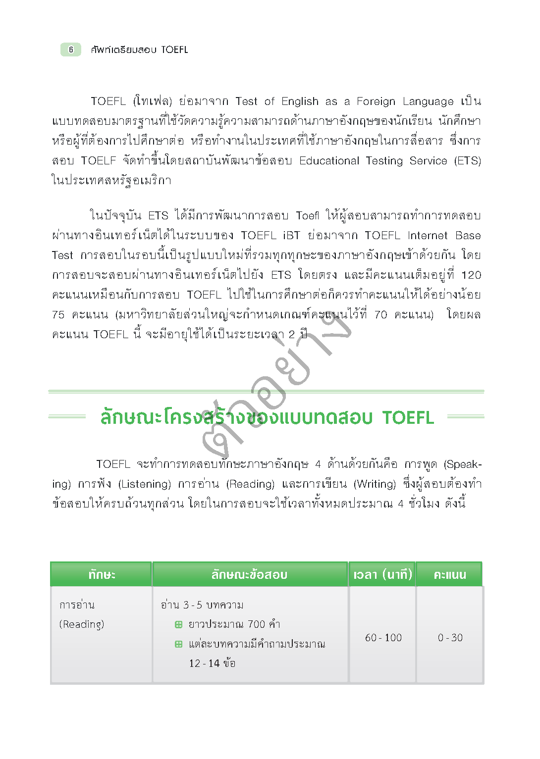 Expernet หนังสือ ศัพท์เตรียมสอบ TOEFL [ ปกมีตำหนิ ] : คู่มือเตรียมตัวสอบ TOEFL อย่างมั่นใจ