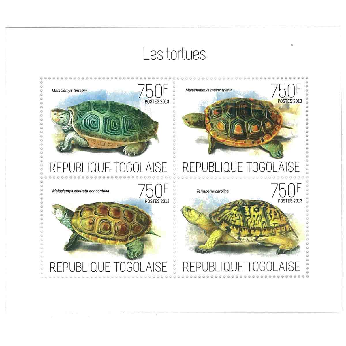 Togo Stamp, 2013 Turtles, Marine Life, Animals