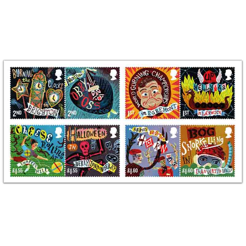 UK Stamp, 2019 Curious Customs Stamps Set