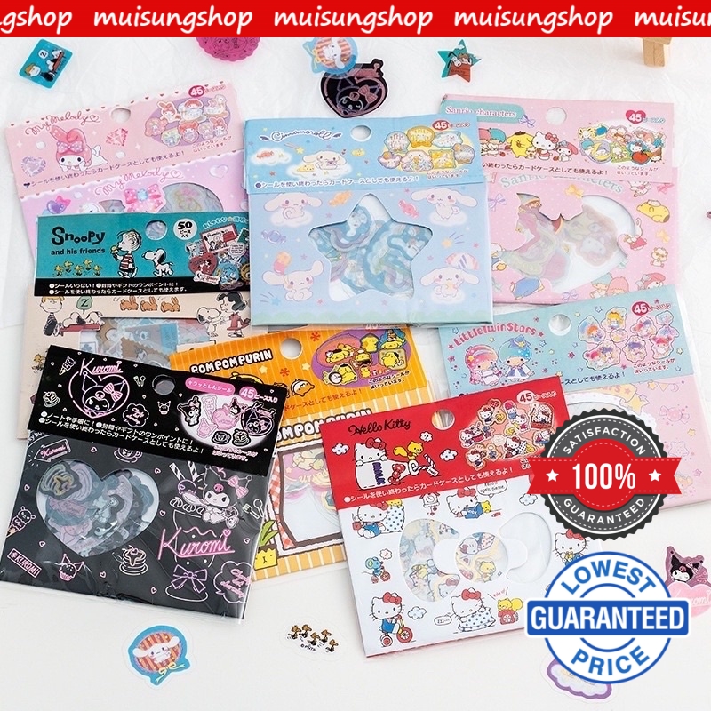 MUISUNGSHOP Stickers Sanrio Characters DIY Diary Journal Decorative Cuteสติกเกอร์ PVC ลายการ์ตูนสัตว์น่ารัก สำหรับตกแต่งไดอารี่