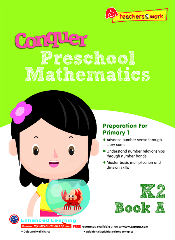 แบบฝึกหัดคณิตศาสตร์ระดับอนุบาล Conquer Preschool Mathematics K2 Book A