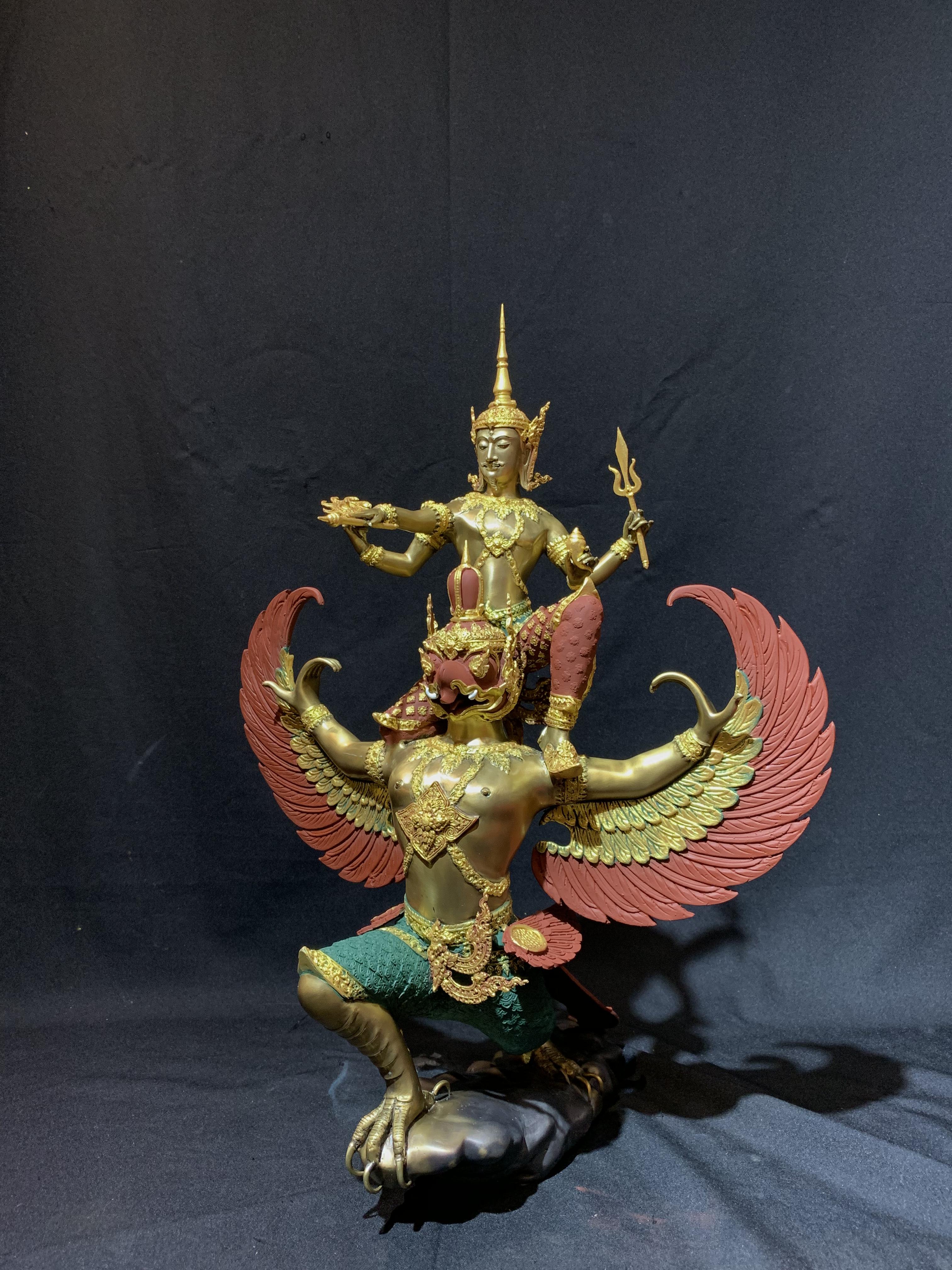 รูปหล่อ พระนารายณ์ทรงครุฑ หน้าตัก 9 นิ้ว