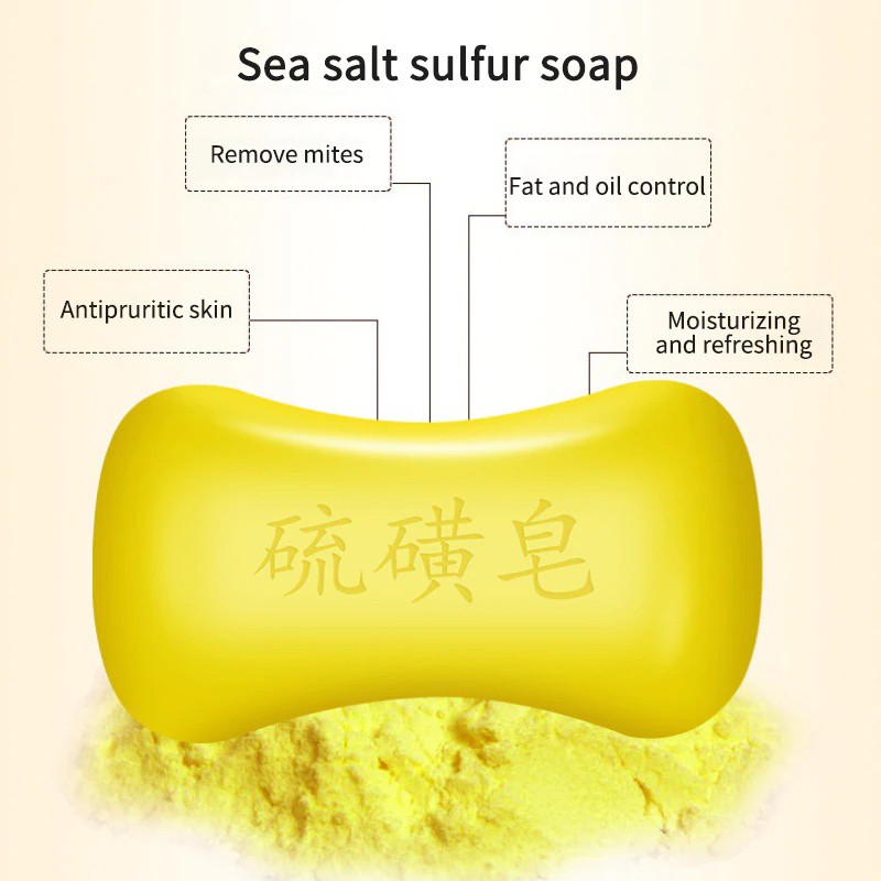 MUISUNGSHOP ราคาระเบิดโกดังสบู่ซัลเฟอร์ ระเบิดขี้ไคล ทรีทเมนต์ลดสิว Remover สบู่สูตรจีนแบบดั้งเดิม