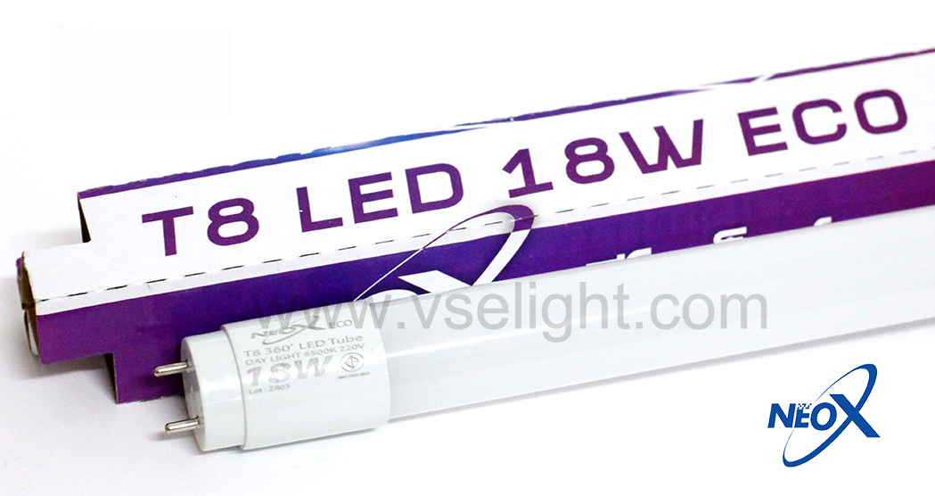 หลอดนีออน LED Tube NEOX 18w และ 9W รุ่น ECO สว่าง 2100 lumen
