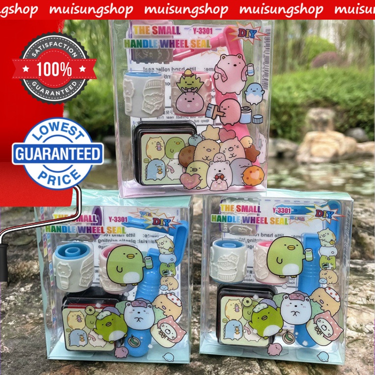 MUISUNGSHOP ลูกกลิ้งลายการ์ตูน ลูกกลิ้งสแตมป์ สำหรับเด็ก ของเล่นเด็กเสริมพัฒนาการ