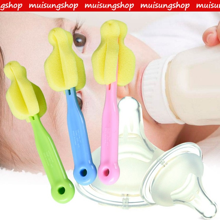 muisungshop แปรงฟองน้ำล้างจุกนม