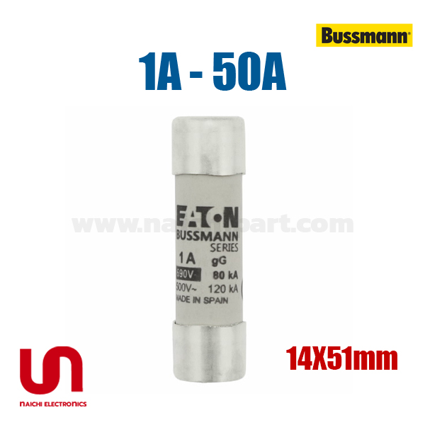 (โปรดสอบถามราคา) BUSSMANN , 1A - 50A , 690V , 14X51mm