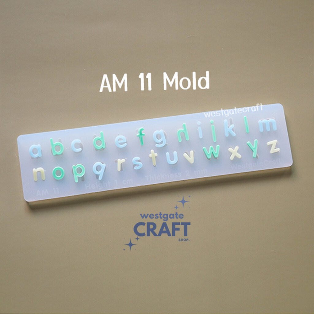 แม่พิมพ์ตัวอักษร AM10-12 Mold / Height 0.7-1 cm