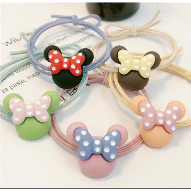 MUISUNGSHOP ยางรัดผมแฟชั่นเกาหลี ลายน่ารักๆ หนังยางคุณภาพ ราคาต่อเส้น