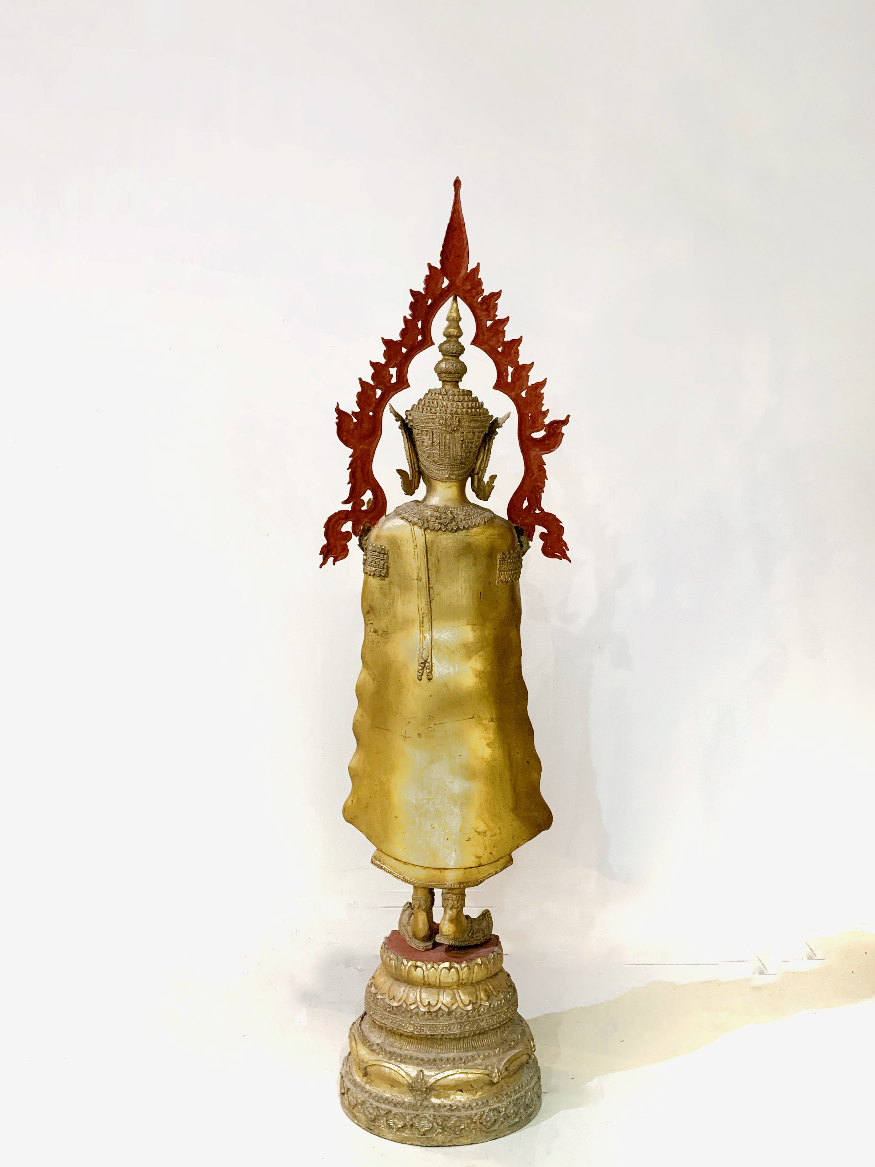 พระพุทธรูปทรงเครื่องกษัตริย์ ปางถวายเนตร สูง 12"