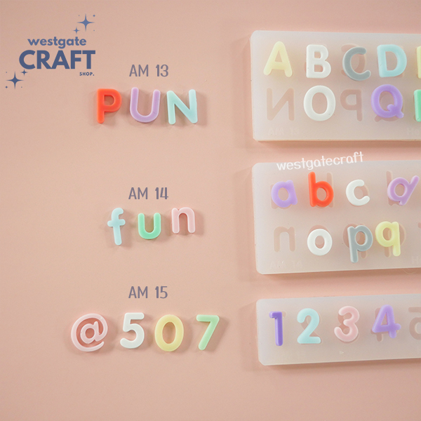 แม่พิมพ์ตัวอักษร AM13-15 Mold / Height 1.1-1.5 cm