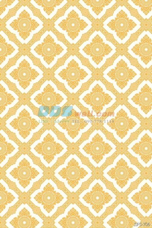 JLIE12-15 วอลเปเปอร์ติดผนัง ลายดอกประจำยาม สีขาว