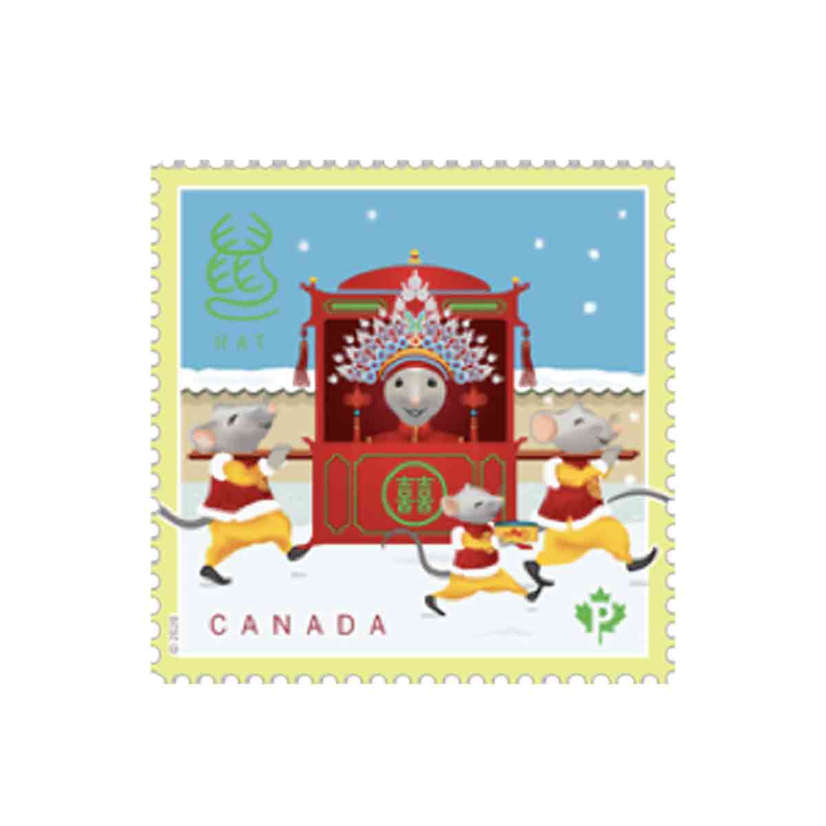 Canada Stamp, 2020 Year of the Rat
