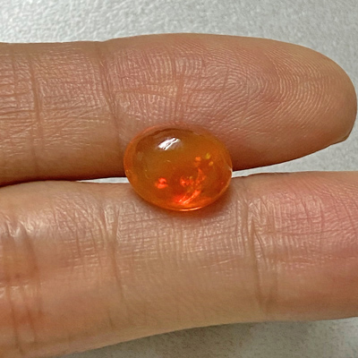 **ขายแล้ว**โอปอลไฟ (Fire Opal) จากเม็กซิโก 2.15 กะรัต สีส้มสวย