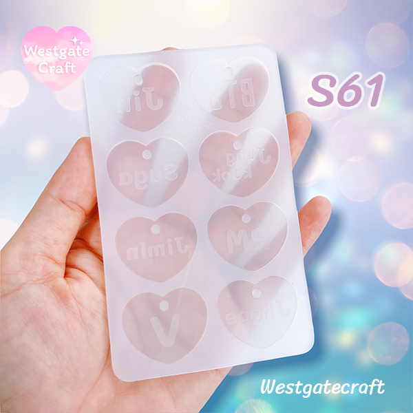 แม่พิมพ์ซิลิโคน S61 Bts heart name mold
