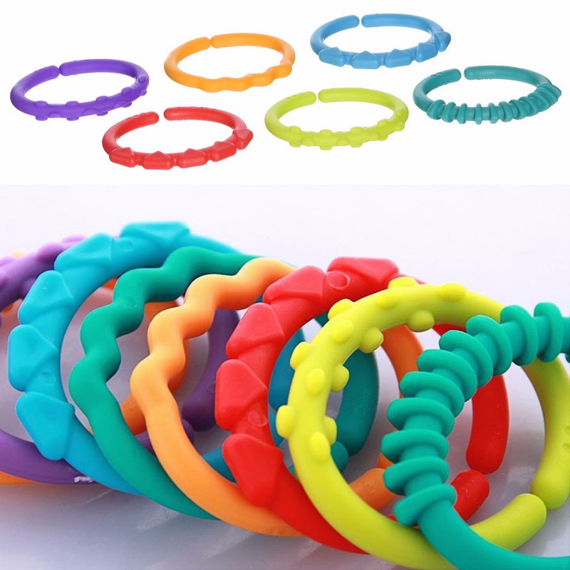 MUISUNGSHOP COD � ห่วงกัดร้อยแขวนของเล่น 6 ชิ้น mamas& papas