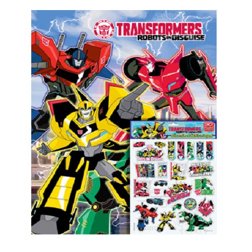 TRANSFORMERS: ROBOTS IN DISGUISE ออโต้บ็อทส์ รวมพลังพิทักษ์โลก + สติ๊กเกอร์ 3 มิติ