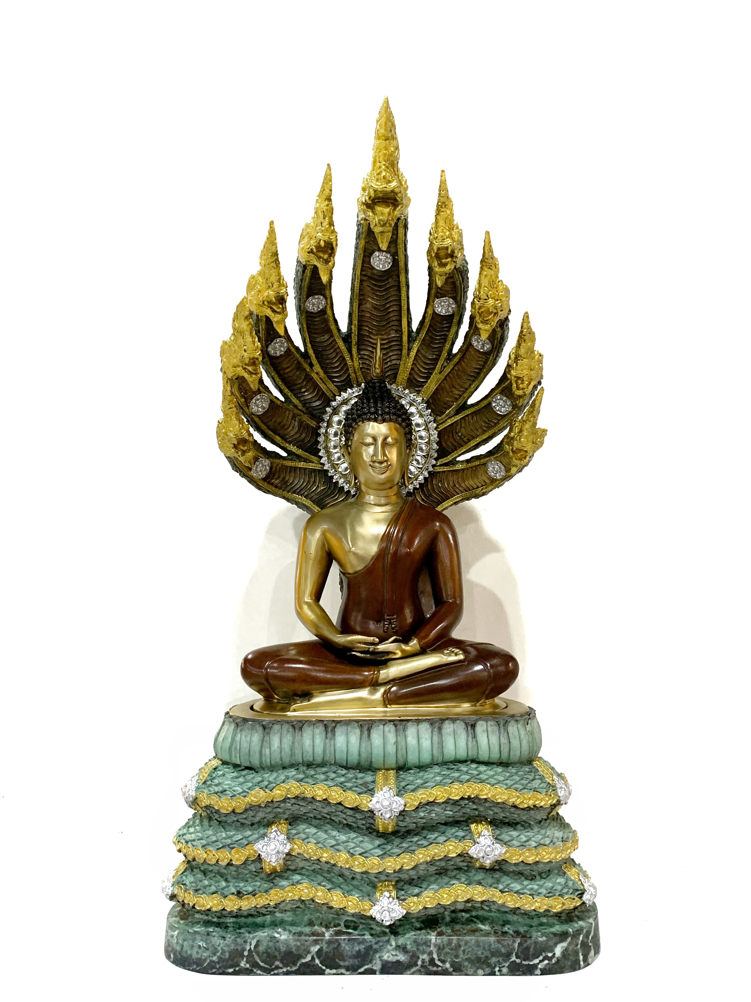 พระนาคปรก (นาค 9 เศียร) หน้าตัก 9 นิ้ว วัดไตรมิตร ปี พ.ศ.2539