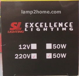 หลอดฮาโลเจน ขั้ว MR16 (220v 50w) แสงเหลือง