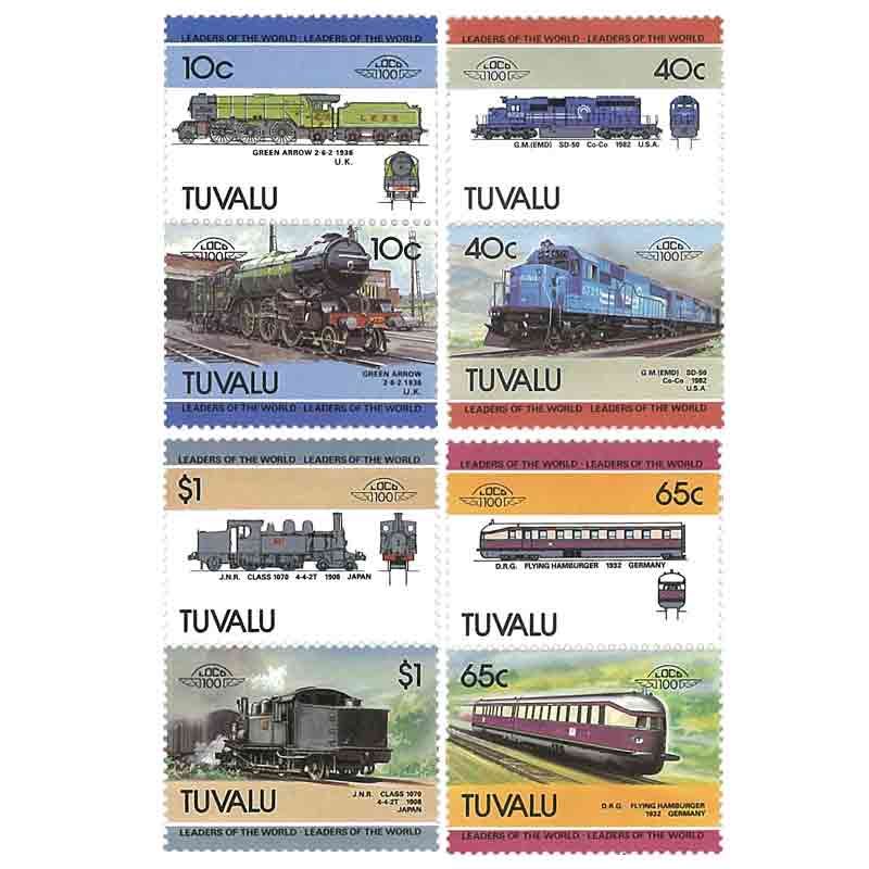 Tuvalu Stamp, Train, Railroad, Locomotive