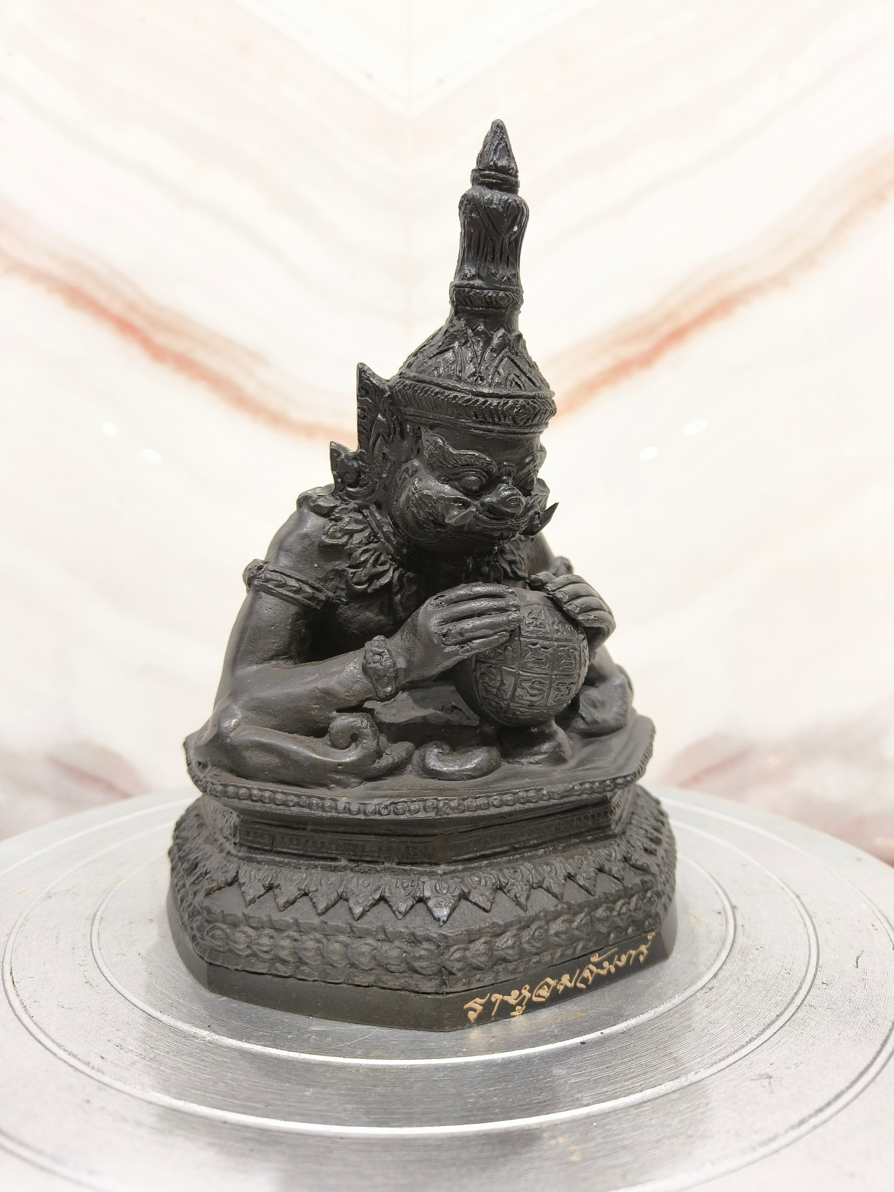 รูปหล่อ พระราหูอมจันทร์ หน้าตัก 5 นิ้ว วัดศรีษะทอง จ.นครปฐม