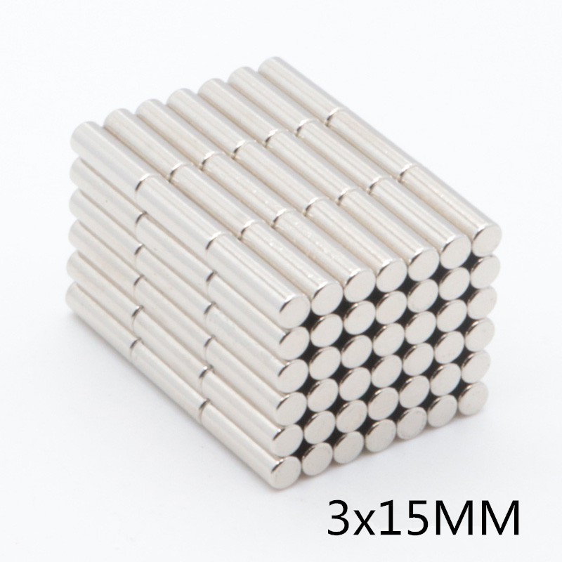 MUISUINGSHOP (10 ชิ้น) แม่เหล็ก Neodymium ทรงกระบอกขนาด 3 mm มีหลายความหนาแรงดูดสูง แม่เหล็กทดลองวิทยาศาสตร์