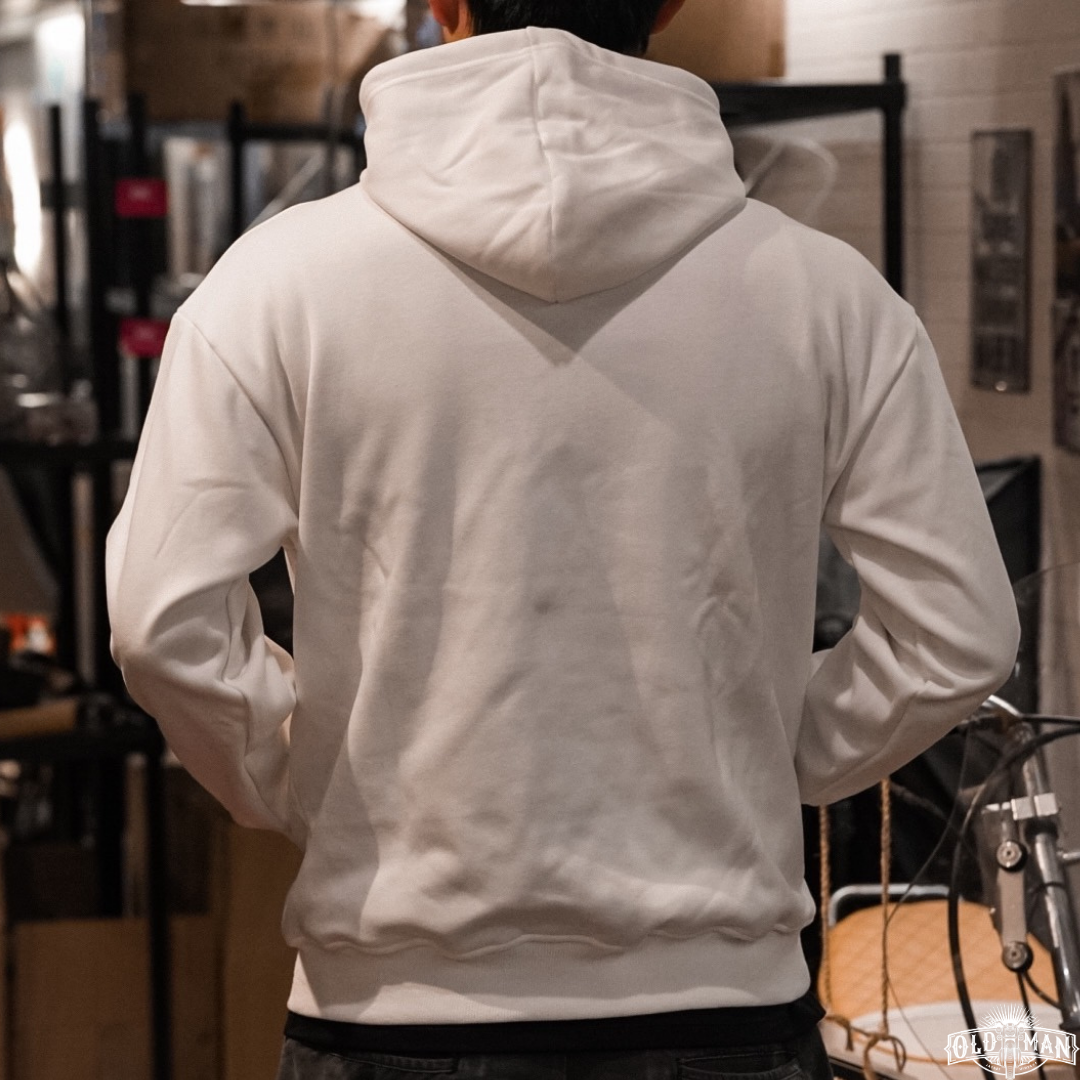 เสื้อฮู้ดแขนยาว H01 รุ่นสกรีน ขาว (สอบถามไซส์ก่อนสั่งซื้อ)