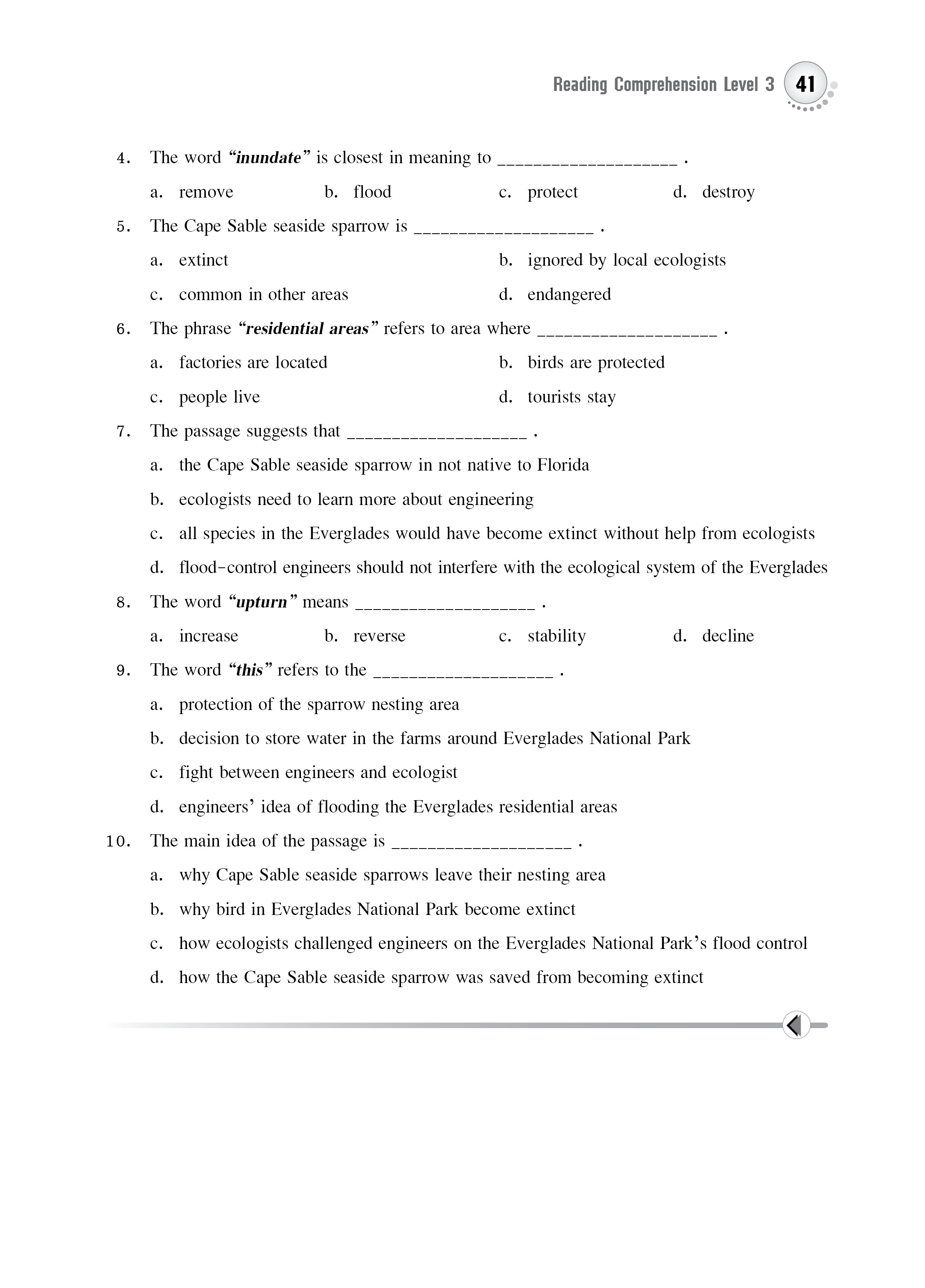 Reading Comprehension Level 3 (new)