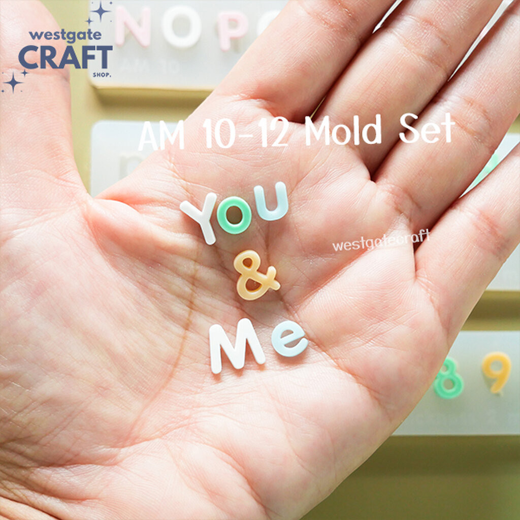 แม่พิมพ์ตัวอักษร AM10-12 Mold / Height 0.7-1 cm
