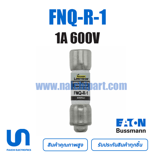 FNQ-R-1 Bussmann 1A 600VAC TIME DELAY 10.3 mm x 38.1 mm