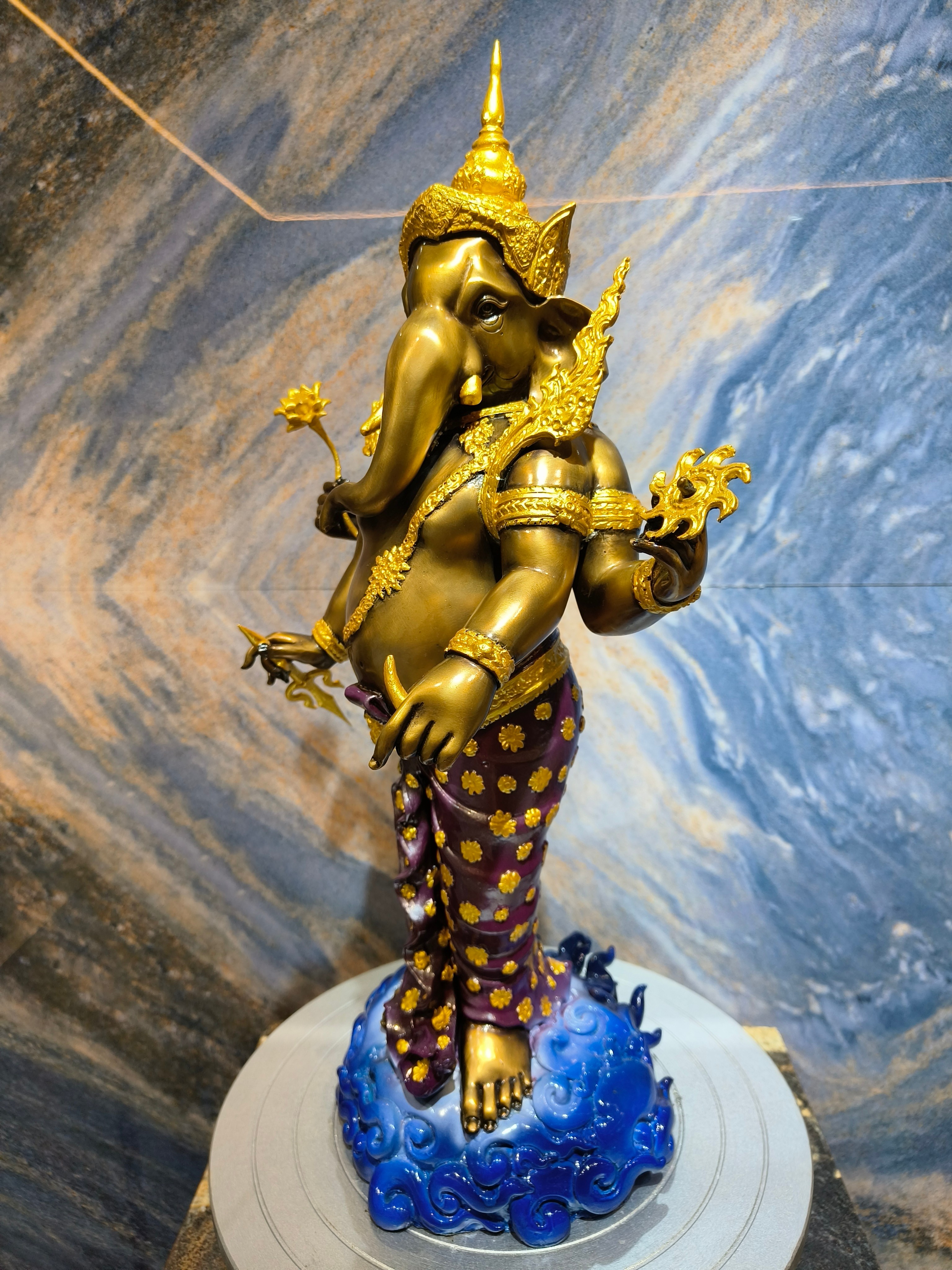 รูปหล่อ พระพิฆเนศ ปางเหนือเมฆ หน้าตัก 9 นิ้ว