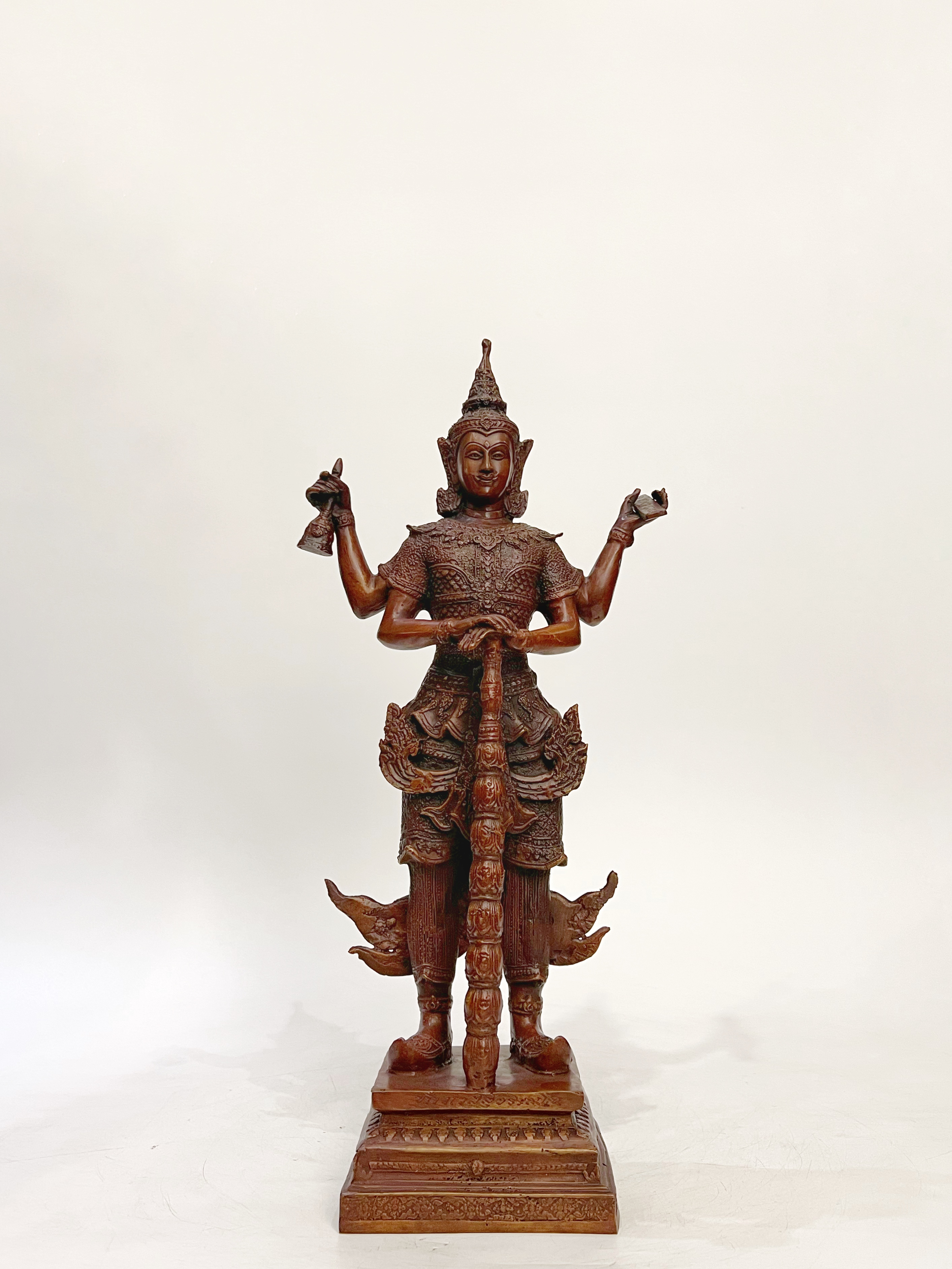 รูปหล่อ ท้าวเวสสุวรรณ ขนาดสูง 18 นิ้ว ท้าวเวสสุวรรโณ จตุมหาราชิกา วัดหน้าพระเมรุราชิการาม จ.พระนครศรีอยุธยา