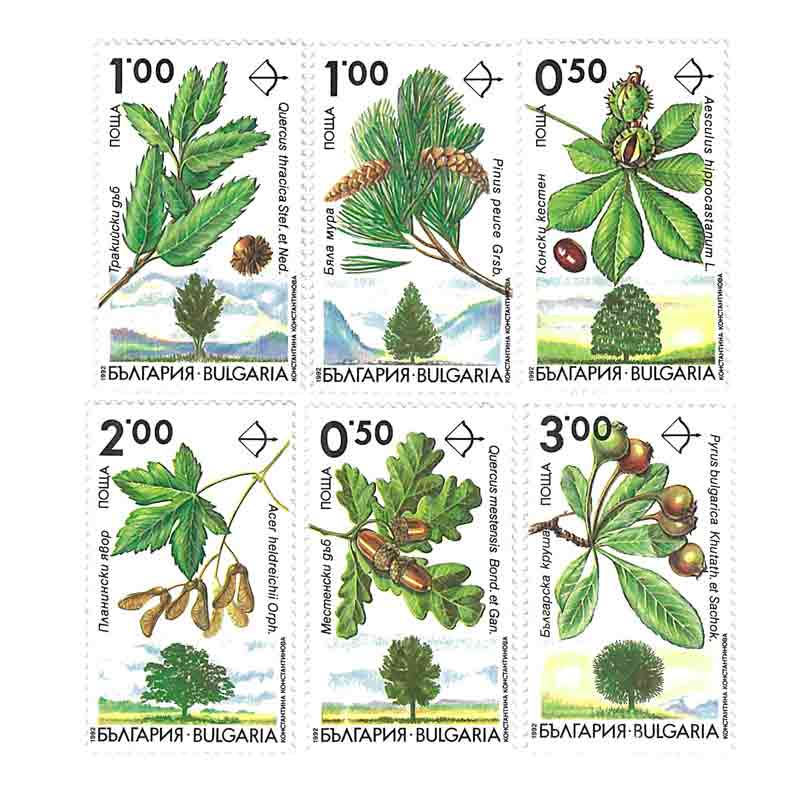 Bulgaria Stamp, Fruits, Tree, Plant, Nature
