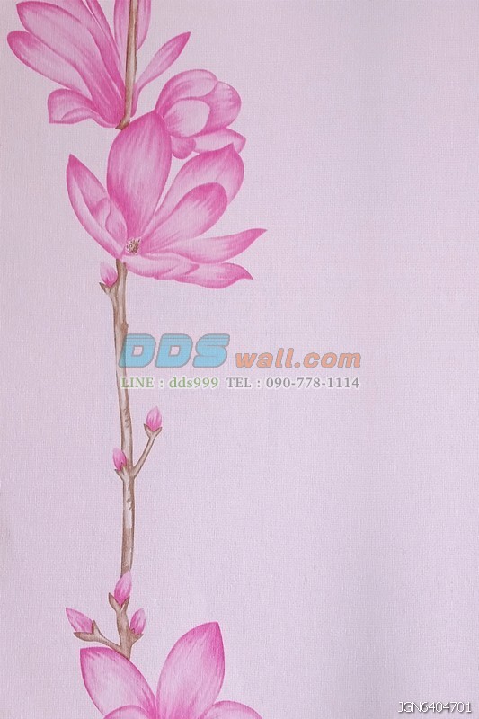 JTHY15-26 ลายดอกโทนเรียบ สีชมพู