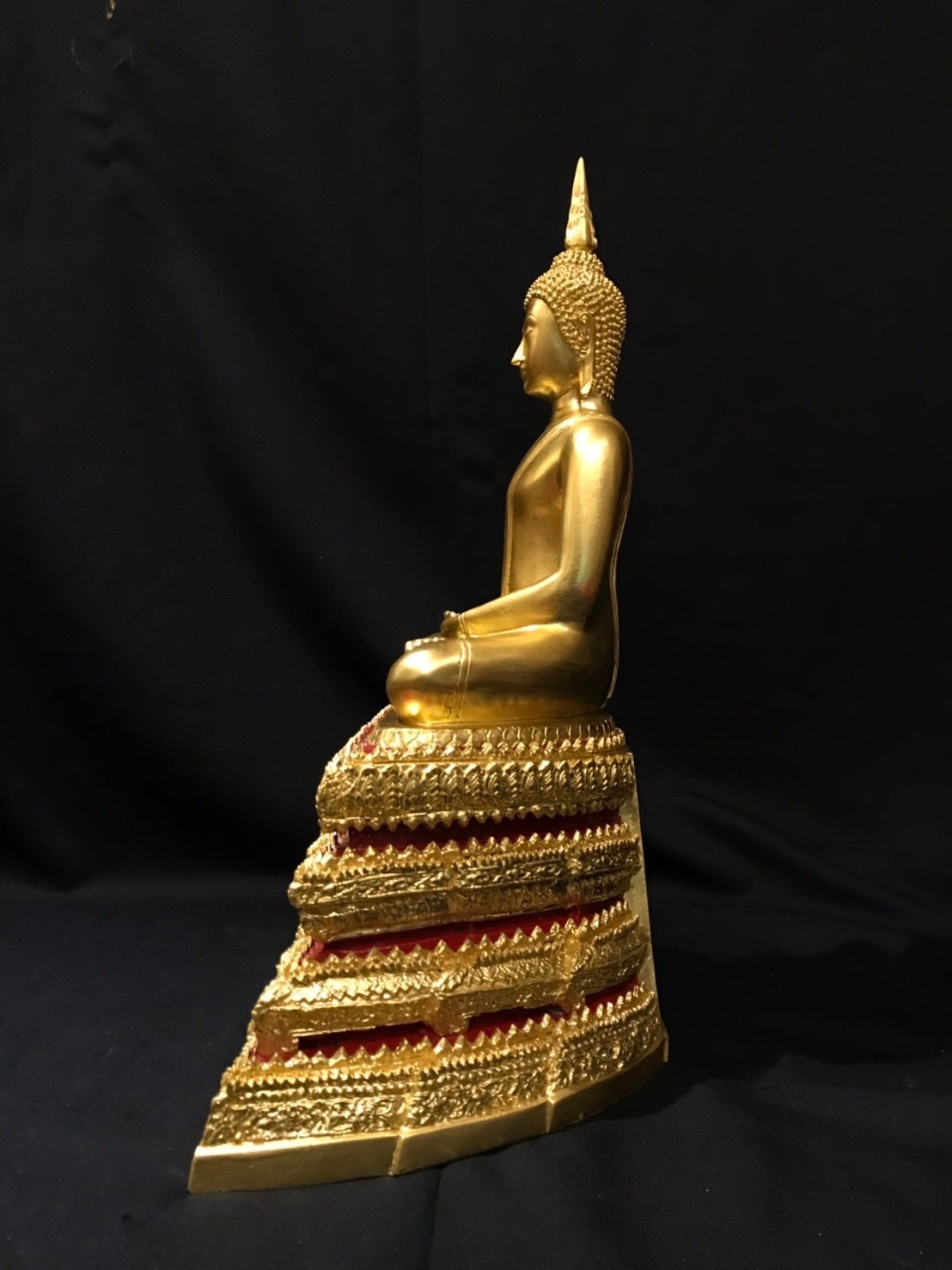 พระพุทธรูป สมเด็จพระพุฒาจารย์ หน้าตัก 9 นิ้ว (โต พรหมรังสี) วัดระฆังโฆสิตาราม อนุสรณ์ 122 ปี วันที่ 22 มิถุนายน 2537 องค์ทองเต็ม