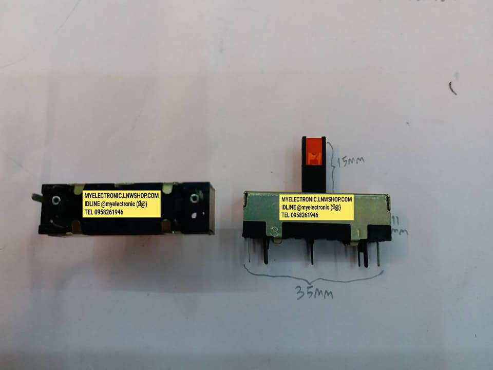 ขาย โวลุ่มสไลด์50KมีLED 7ขา โวลุ่มสไลด์มีLED 7ขา โวลุ่มสไลด์7ขามีLED B50K ยี่ห้อ ALPHA โวลุ่ม50KB สไลด์ ตัวลยาว35มม.แกนยาว15มม.ตัวสูง11มม. ของแท้ โวลุ่มสไลด์ B50K มีLED 7ขา ตัวละ . . . . หน่วย บาท