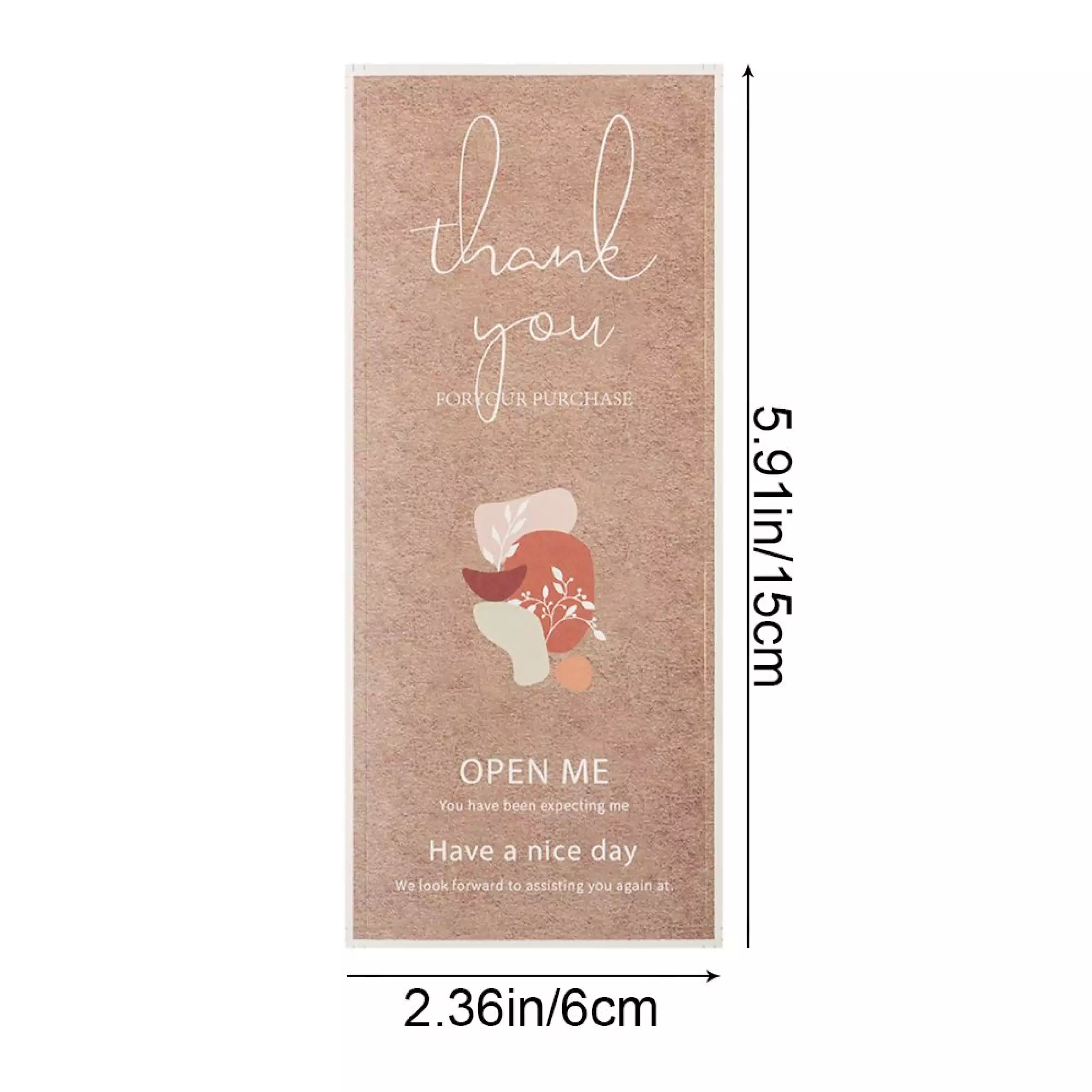 MUISUNGSHOP สติ๊กเกอร์ป้ายฉลาก Thank You ทรงสี่เหลี่ยมสําหรับติดกล่องของขวัญ 50ชิ้น