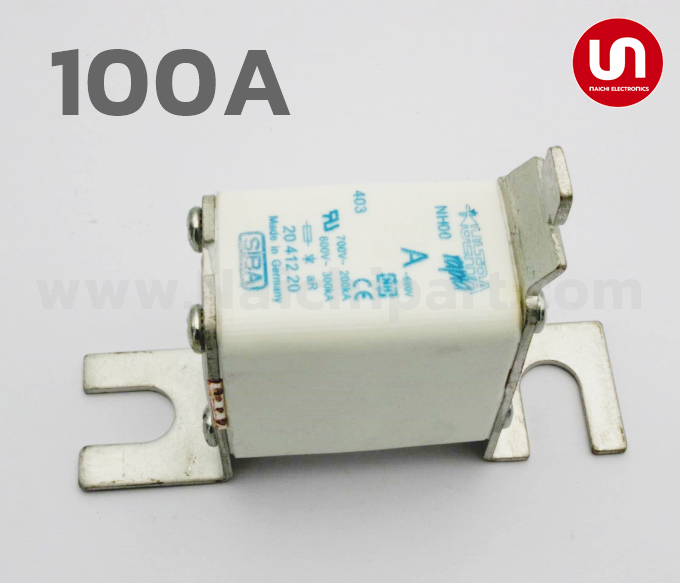SIBA FUSE , 2041220.100 , 100A 690/700V NH00 DIN 80