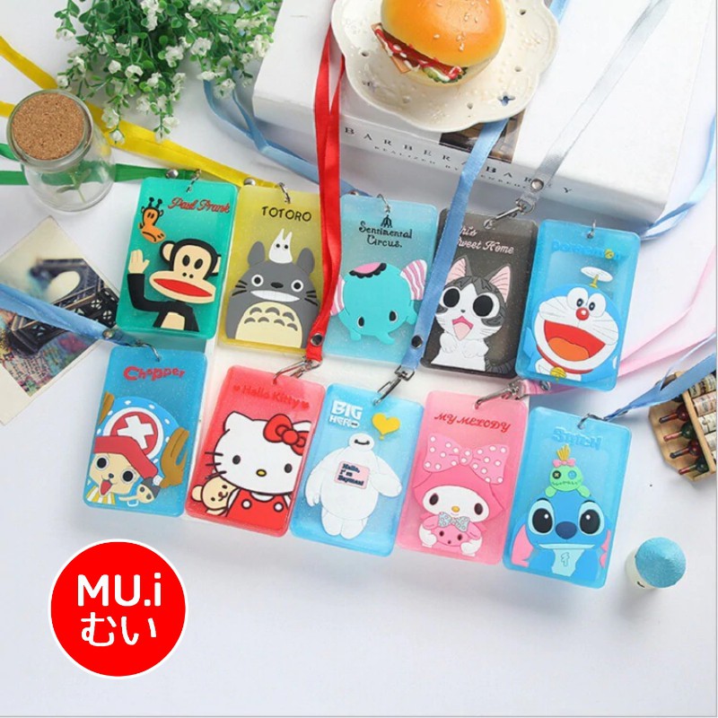 Muisungshop -back-ป้ายห้อยคอ ป้ายใส่บัตรพนักงาน พร้อมสายคล้องคอ ป้ายคล้องบัตรพนักงานลายการ์ตูน ที่ใส่การ์ดหอพัก
