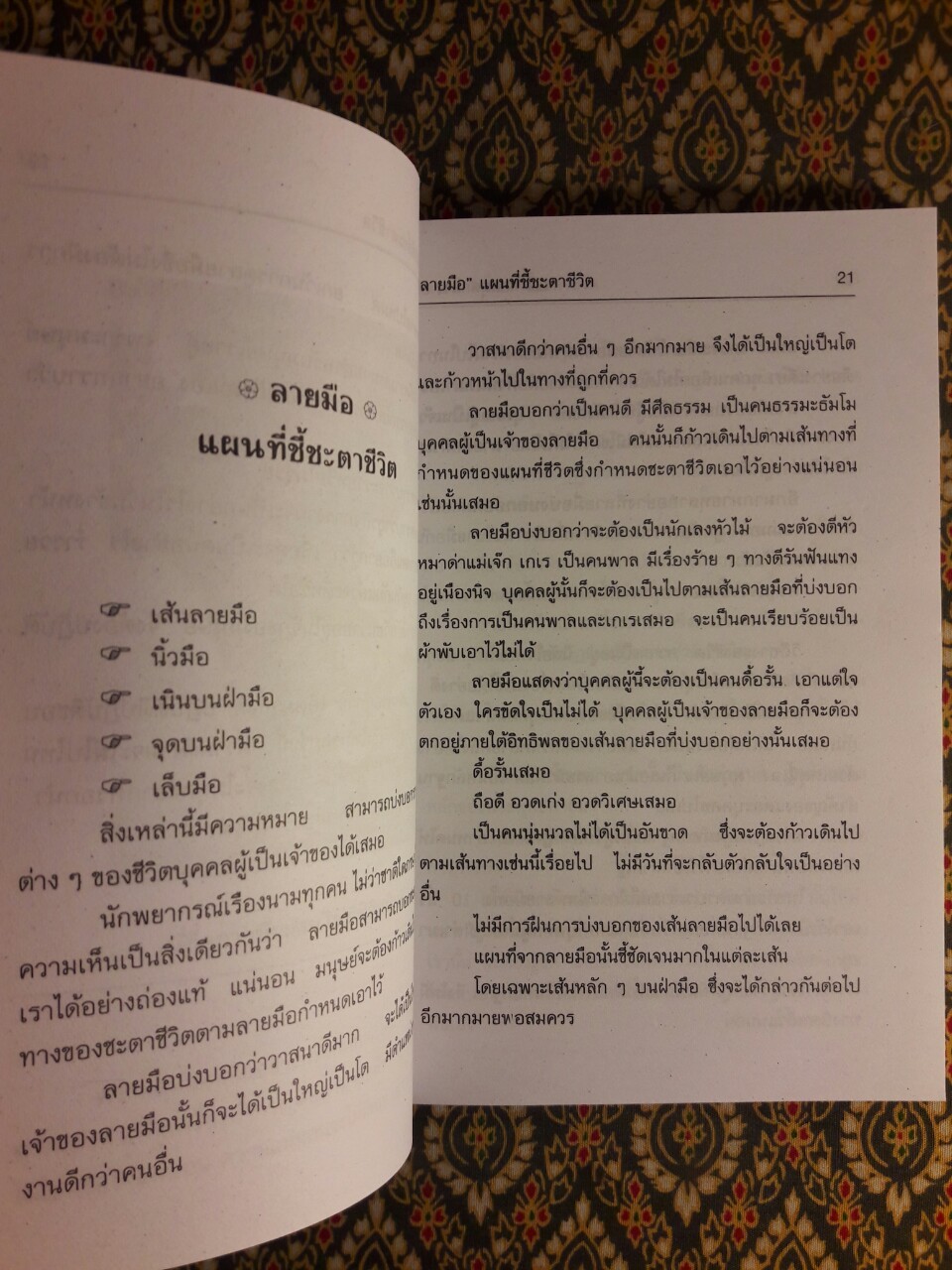 ลายมือแผนที่ชี้ชะตาชีวิต