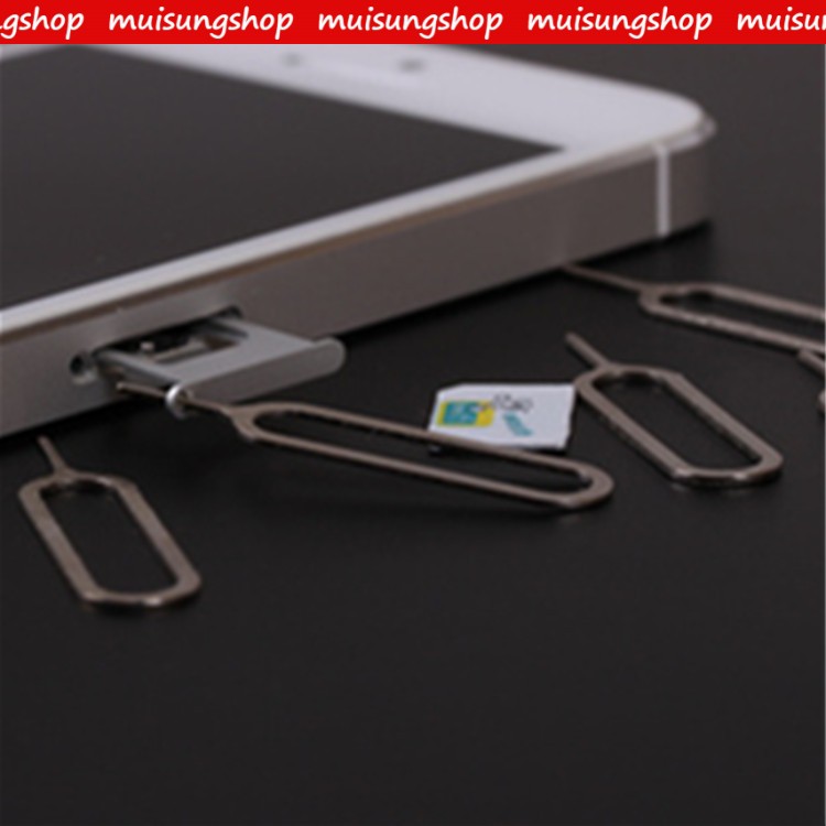 muisungshop (10 ชิ้น) เข็มสำหรับจิ้มถาดใส่ซิมมือถือ ไอโฟน และมือถือแอนดรอยด์ หรือมือถือรุ่นที่มีถาดซิมแบบต้องใช้เข็มจิ้ม