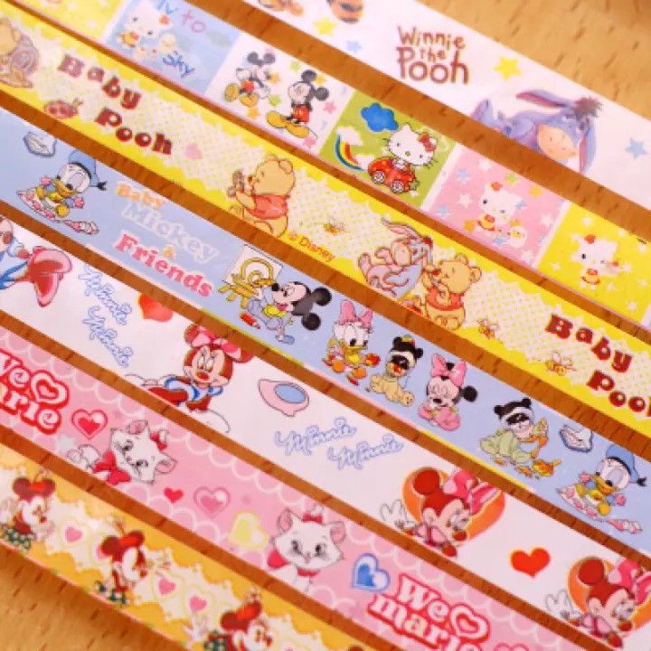 MUISUNGSHOP (10 ชิ้น) วาชิเทปลายการ์ตูน สำหรับตกแต่ง เทปตกแต่ง เทปวาชิ เทปการ์ตูน เทปน่ารัก สติ๊กเกอร์ตกแต่ง