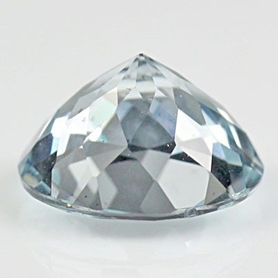 อความารีน (Aquamarine) 1.47 กะรัต สีฟ้าอ่อนน้ำทะเล รูปกลม ไฟดี