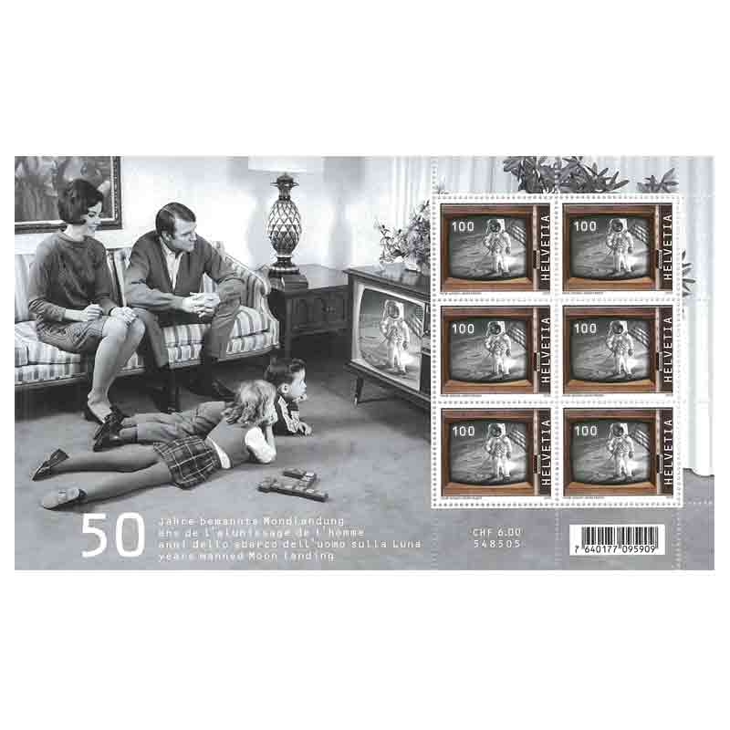 Switzerland Stamp, 2019 50th Moon Landing S/S