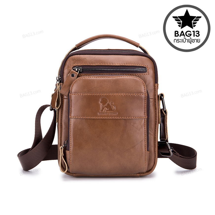 กระเป๋าสะพายข้าง หนังแท้100% พกพาสะดวก ใส่สมุด ใส่ iPad และของใช้ส่วนตัวได้ รหัส A028