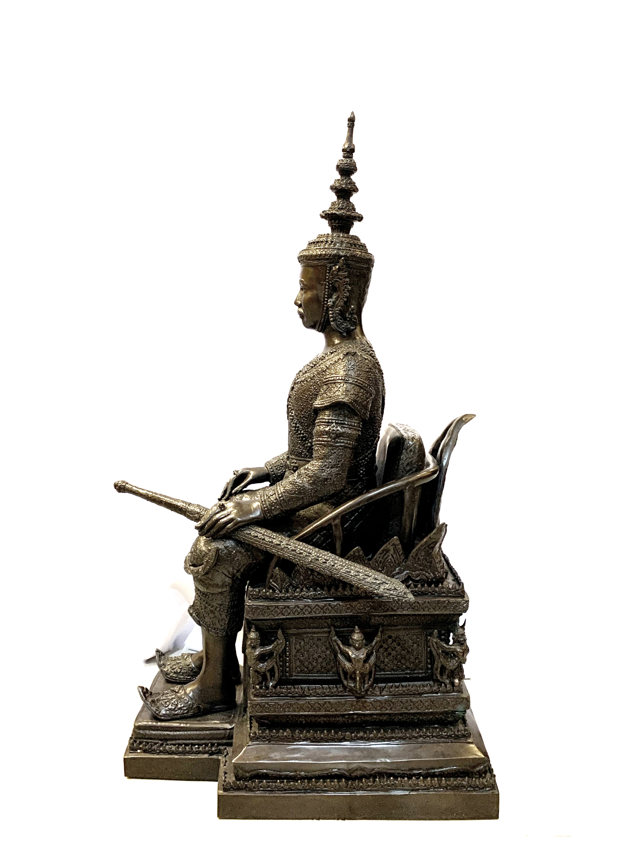 พระบรมรูปหล่อ รัชกาลที่ 5 ร.5 นั่งบัลลังก์ หน้าตัก 14"