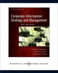 Corporate Information Strategy and Management-Text and Cases 8ED ISBN9780071263191