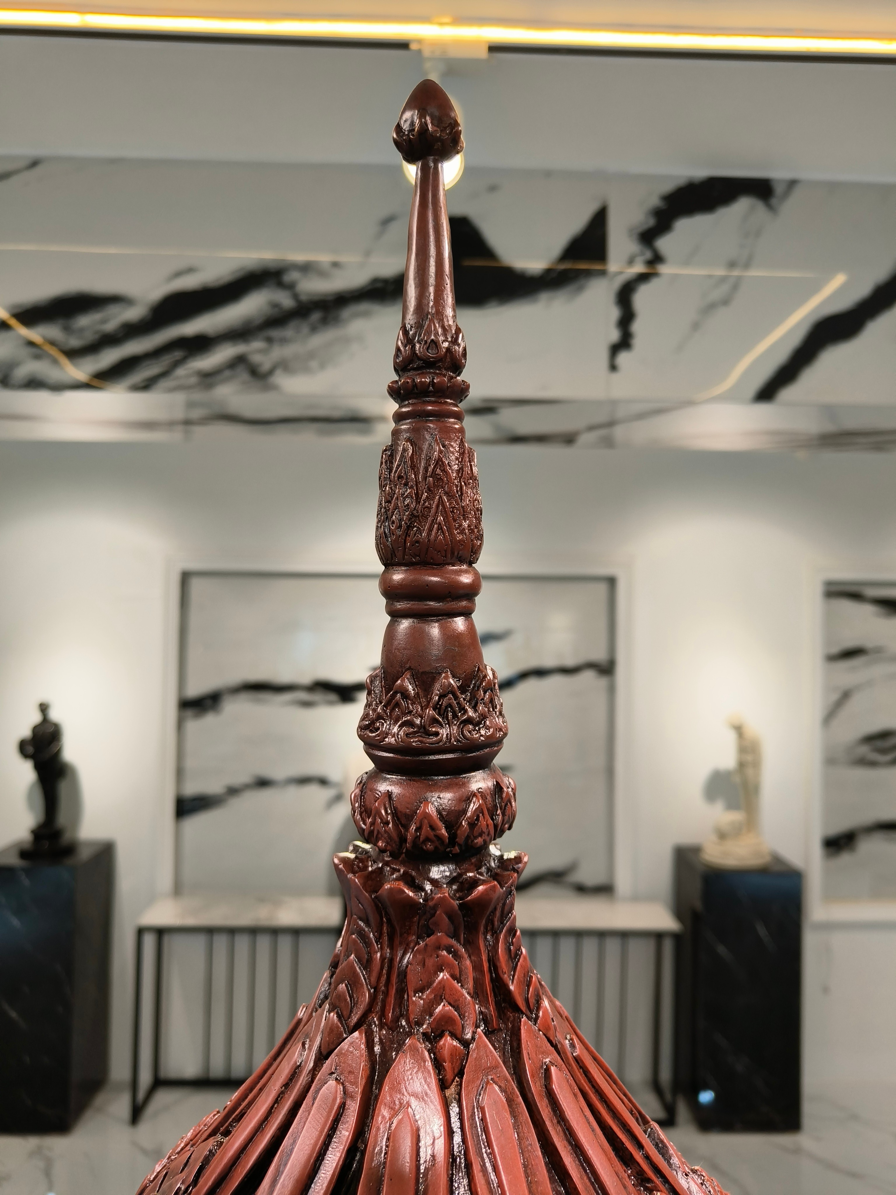 พานพุ่มสักการะ เนื้อสัมฤทธิ์ ขนาดใหญ่ ทำสีพิเศษ